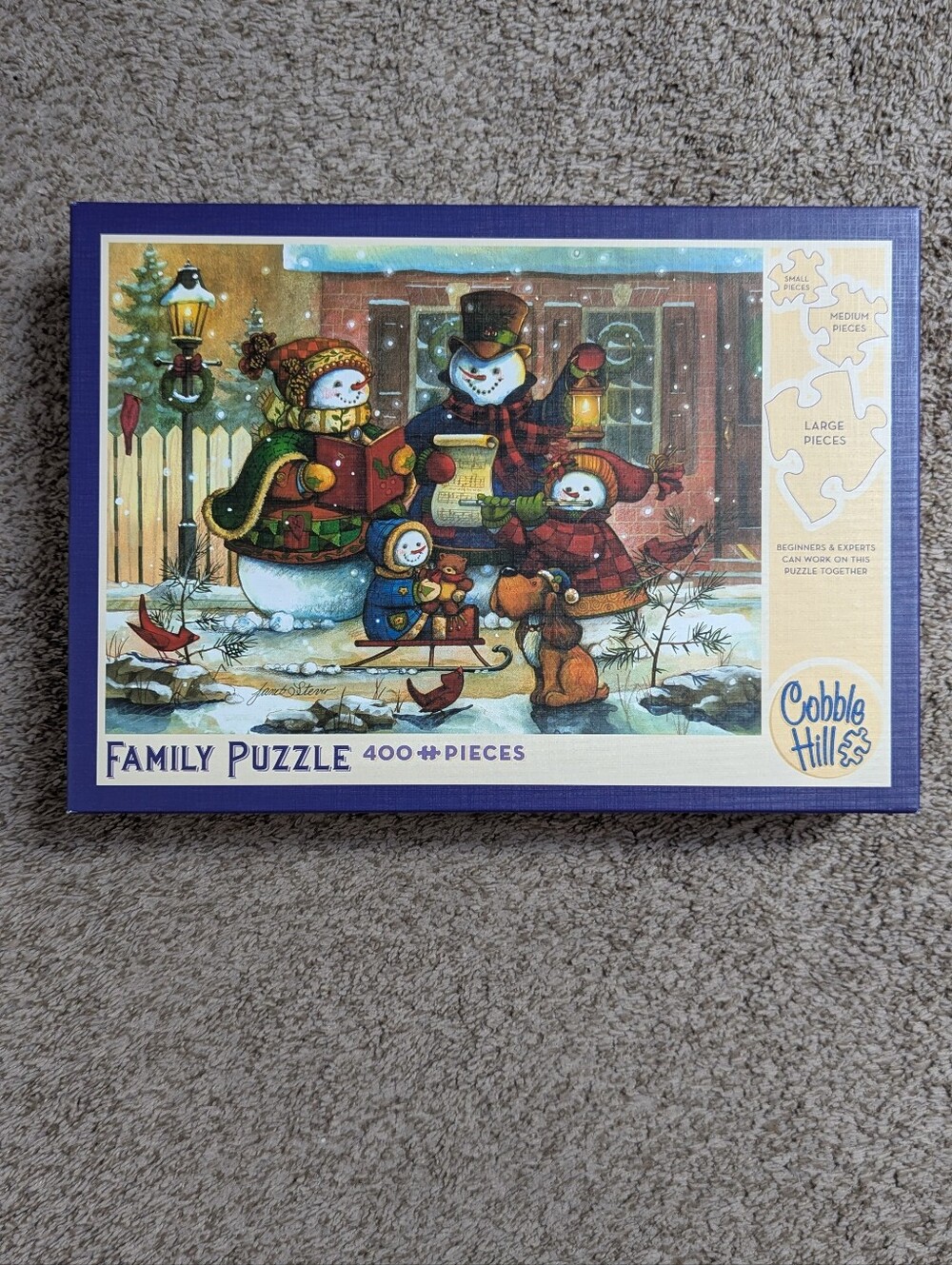 Cobble Hill Family Puzzle 400-Piece Holiday / Snowman Puzzle (Retired Edition)
